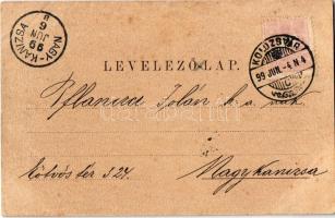 1899 (Vorläufer!) Kolozsvár, Cluj; Fő tér északi oldala, Európa kávéház, Kiss Ernő és Gergely Ferenc...