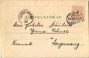 1899 Pozsony, Pressburg, Bratislava; este / night. Regel & Krug litho  (EB)