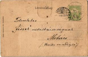 Szabadka, Subotica; Főgimnázium. Szecessziós litho keret címerrel. Kiadja Heumann Mór / grammar scho...