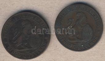 Spanyolország 1870. 5c (2x) T:3/4+