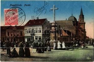 1919 Nagykikinda, Kikinda; Piac tér, Stein Péter üzlete / market square, shops. TCV card