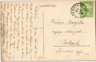 1916 Vágbeszterce, Povazská Bystrica (Tátra); Vág-völgy és gyár. Waldapfel Gyula kiadása / Vah valle...