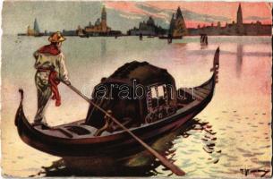 1929 Venezia, Venice; La Gondola, A. Scrocchi 4338-5 (EK)