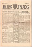 1956 a Kis újság kisgazda napilap november 1-jei lapszáma, érdekes írásokkal