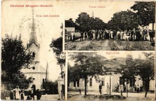 Magyarsók, Sok (Szelőce, Selice); Római katolikus templom, utca, jegyzői lak. Rasofszky Béla fényképész kiadása / church, street, notarys house