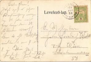 1906 Nagybiccse, Nagy-Bittse, Bytca; Fő tér, üzletek / main square, shops, statue