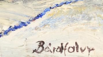 Bárdfalvy jelzéssel: Téli táj. Olaj, farost, 40×50 cm