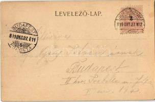 1899 Nagytapolcsány, Topolcany; Vasúti utca / Eisenbahngasse / street