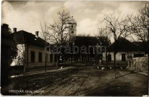 Oroszvár, Rusovce (Pozsony, Pressburg, Bratislava); utca, templom / street, church