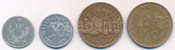 Vegyes: Ausztria 1868. 20kr Ag "Ferenc József" + 	
Német Harmadik Birodalom 1935G 50pf Al...