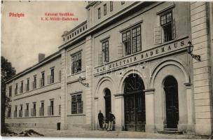 Pöstyén, Piestany; Katonai fürdőház. Weinreb Adolf kiadása / K.k. Militär Badehaus / Austro-Hungarian military spa