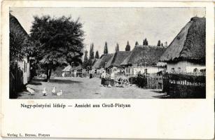 Pöstyén, Nagypöstyén, Gross-Pöstyén, Piestany; Fő utca. L. Bernas kiadása / main street (EK)