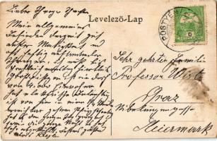 Pöstyén, Nagypöstyén, Gross-Pöstyén, Piestany; Fő utca. L. Bernas kiadása / main street (EK)