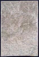 cca 1910 Rimaszombat Tiszanána térkép vászonon. 90x60 cm