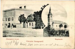 1900 Szenc, Szempcz, Senec; Templom tér, Főszolgabírói hivatal. Willner Ármin kiadása / church square, court, judge&#039;s office