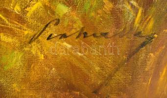 Pirhalla Nándor (1884-?): Aratás. Olaj, vászon, jelzett, keretben, 60×80 cm