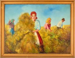 Pirhalla Nándor (1884-?): Aratás. Olaj, vászon, jelzett, keretben, 60×80 cm