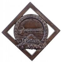 Amerikai Egyesült Államok DN Paramount Pictures fém plakett (10,6x10,6mm) T:2 ezüstözés lekopott USA Paramount Pictures metal plaque (10,6x10,6mm) C:XF silver plating worn