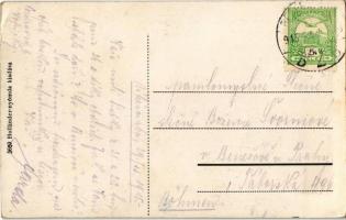 1915 Békéscsaba, Körös parti részlet, gyár. Holländer nyomda kiadása