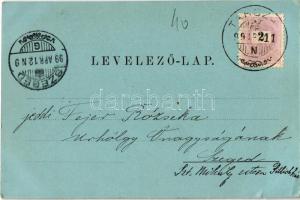 1899 Nyíregyháza, Korona szálloda, Löwy Sándor üzlete. Kiadja Hoffmann B. Béla (kis szakadás / small...