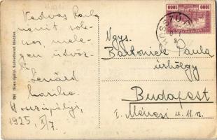 1925 Hosszúpályi, Római katolikus templom, Fő tér, falubeliek. (EK)