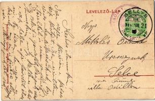 Sellye, Kaufmann vendéglő, Vasút utca, Menráth Mátyás fűszer kereskedése és saját kiadása 174. (EK)