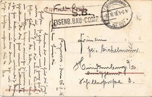 1916 Fogaras, Fagaras; M. kir. áll. ménestelep. Fleiszig Jakab kiadása / Güterdirektion / stud farm