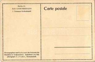 Nagyszeben, Hermannstadt, Sibiu; Nagy Vártemplom / Grossauer Kirchenkastell / castle church. E.J. Fi...