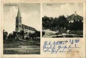 1929 Csabrendek, Római katolikus templom, Plébánia. Kiadja a Hangya Szövetkezet (r)