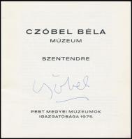1975 Czóbel Béla (1883 - 1976) kiállítási katalógus aláírással