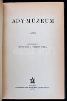 Ady-Múzeum I-II. kötet. Szerk.: Dóczy Jenő, Földessy Gyula.Bp., 1924, Athenaeum, 183+220 p. Átkötött félvászon-kötés.