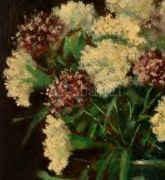 Markovits István (1892-?):  Virágcsendélet. Olaj, karton, jelzett, keretben, 33×24 cm