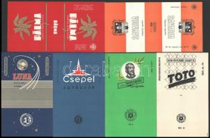 28 db szivarka és cigaretta doboz, csomagoló, benne régiek is