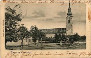 1904 Vésztő, Fő utca, Református templom. Kiadja Puti és testvérek (EK)