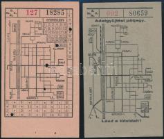 cca 1940 10 db klf BSZKRT villamosjegy