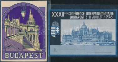 4 db háború előtti budapesti reklámcímke + egy újabb