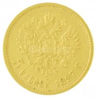 Orosz Birodalom 1897. 5R Au "II. Miklós" (4,31g/0.900) T:XF / 
Russian Empire 1897. 5 Rou...
