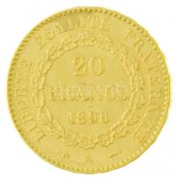 Franciaország 1896A 20Fr Au (6,44g/0.900) T:2 / France 1896A 20 Francs (6,44g/0.900) C:XF
Krause KM...