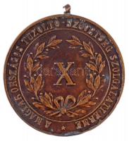 ~1900. "A Magyar Országos Tűzoltó Szövetség X éves Szolgálati Érme" Br kitüntetés mellszal...