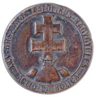 1934. XXV. Országos Katolikus Nagygyűlés - Actio Catholica Br lemezjelvény (34mm) T:2