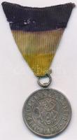 ~1920-1930. Budai Kerékpár Egylet ezüstözött Br sport díjérem mellszalaggal (30mm) T:2