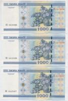 Fehéroroszország 2000. 1000R (5x) sorszámkövetők T:II törés nélküli hajlás
Belarus 2000. 1000 Ruble...