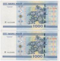 Fehéroroszország 2000. 1000R (5x) sorszámkövetők T:II törés nélküli hajlás
Belarus 2000. 1000 Ruble...