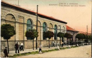 1912 Budapest XIX. Kispest, Üllői út és Délibáb színház, Groger Flórián vendéglője  (Rb)