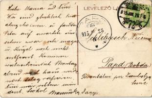 1915 Budapest VIII. Hotel Hunnia szálloda kerthelyisége. Rákóczi út 15