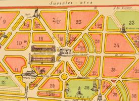 A X. ker. Kerepesi úti temető helyszínrajza, Klösz György és fia Térképészeti Műintézet, Budapest, 3...