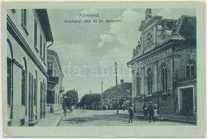 1915 Körmend, Széchenyi utca és izraelita templom, zsinagóga, Takarékpénztár, Neu Ignátz és fia üzlete és saját kiadása (EK)