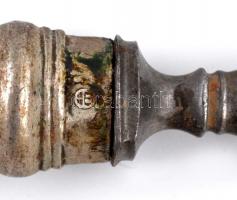 1851 antik ezüst (Ag.) nyeles villa ( 2db), h: 22,5 cm (2×)