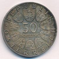 Ausztria 1968. 50Sch Ag "50 éves a Köztársaság" T:2 patina ph. Austria 1968. 50 Schilling ...