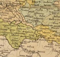 1882 A magyar Szent Korona országai. Magyarország, Horvát--tótország és a katonai őrvidék térképe, B...